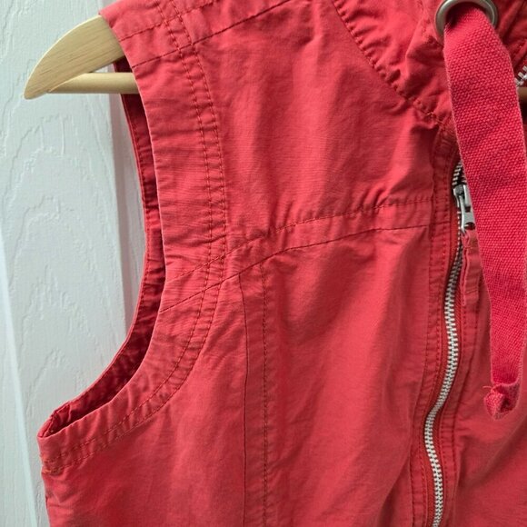 Columbia Full Zip Sleeveless Jacket‎ Vest Womens Small Red Pockets High Neck - Picture 5 of 12